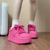 Zapatillas Amarillas de Moda para Mujer, Nuevas de Otoño 2026 Dopamina con Suela Gruesa para Aumentar Altura, Zapatos Casuales, Moda Estilo Ins