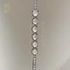 Pulsera de calcedonia de hielo, pulsera de jade bañada en plata con ágata blanca de hielo, nueva joyería de estilo chino nacional