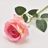 Flor artificial de franela, rosa, flor falsa individual, flor artificial, boda, hogar, decoración del Día de San Valentín, ramo de flores para pared.