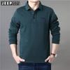 Camiseta Básica de Algodón de Manga Larga con Cuello de Solapa Casual para Hombre de Primavera y Otoño, Suéter para Hombre Camisa POLO PS6129