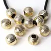Cor Metálica de Natal Cor de Galvanoplastia UV Resistente à Cor Grande Furo Bola de Amora Frutas Redondas Contas DIY Artesanal Corrente de Celular Acessórios