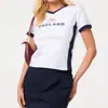 Verano 2026 Tops Cortos para Mujer Camiseta Bordada con Bandera de Letras Nacionales Jersey del Mundial Venta al por Mayor Comercio Exterior Y2K