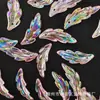 Mágico 39*14mm Pluma AB Mágico Minoría Miao Disfraz Accesorios para el Cabello diy Colgante Acrílico