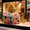 Bolsa de Compras Dobrável Verde Japonesa Viagem Ombro Portátil Espessada Bolsa de Compras de Vegetais Supermercado Bolsa Verde Bolsa de Transporte 210D