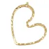 Colgante de joyería con forma de corazón hueco de aleación, pendientes, collar, materiales para producción DIY, comercio electrónico transfronterizo, venta al por mayor de fábrica
