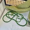 Collar nuevo chino de jaspe color verde calcedonia con cuentas iluminadoras, gargantilla con hebilla yuanbao
