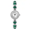 Goldie Medio Lujo Ligero Antiguo Alto Sentido Reloj Pulsera Colorido Nicho Alto Sentido Cadena de Piedra Ojo de Gato Reloj de Cuarzo