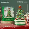 Bloques de Construcción Transfronterizos Árbol de Navidad Iluminación Caja de Música Juguete de Bloques de Construcción Ceremonia Festiva para Niñas Organización Intercambio de Regalos Al por Mayor