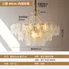 Lámpara de araña para sala de estar estilo francés Estilo crema Simple Nórdico Postmoderno Cristal Luz para dormitorio principal Lujo Ligero Restaurante Lámparas de Cristal