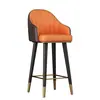 Silla de Barra de Lujo Ligero Silla Doméstica de Cuatro Patas con Respaldo Taburete Alto Simple Moderno para Barra Recepción Cajero Taburete Alto