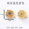 Accesorios estilo chino Chapados en oro Cuentas espaciadoras Pulsera hecha a mano para DIY Cadena para teléfono Color del Dios de la Riqueza Amarillo Colgante de la fortuna que conserva el color Agujero grande Venta al por mayor
