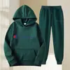 [Directamente del Fabricante] Sudadera Casual con Capucha de Color Sólido Sudadera Lisa para Hombre Traje Pullover Forrado de Polar Moderno