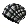 Gorros de Cachemira a Cuadros Transfronterizos para Hombres y Mujeres en Otoño e Invierno Gorros Cálidos de Felpa de Cachemira Gorros de Felpa Estampados Multifuncionales Gorros para el Frío