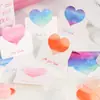 Tarjeta de felicitación plegable con forma de corazón de colores para el Día de San Valentín, Tarjeta de mensaje de cumpleaños de color contrastante, Tarjeta de bendición de regalo universal para festividades