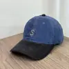 Gorra de béisbol de pana para otoño e invierno, versátil, con letra S, copa suave, tejido cepillado, estiliza el rostro, moderna y versátil, gorra de moda para hombre