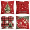 Comercio Exterior Transfronterizo Más Vendidos Fundas de Almohada Navideñas Personalizadas para Sofá de Sala de Estar, Cojines Decorativos Festivos para Dormitorio, Almohadas y Fundas de Almohada