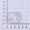 Mediano Lindo Transparente Gelatina Acrílico Gato Kt Lazo Accesorios Diadema DIY Material Hecho a Mano Pegatina para Funda de Teléfono Móvil
