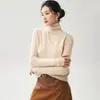 Tejido de cachemira para mujer Cuello alto Tejido de cachemira Pieza única sin costuras Ropa interior de punto Otoño e Invierno Tejido de punto Cálido Interior Cuello alto