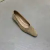 Zapatos Individuales de Cuadrado Bajo Retro Francés de Tacón Bajo para Mujer 2026 Otoño Nuevos Mocasines de Gamuza para el Trabajo Zapatos de Mujer