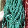 Nuevas cuentas sueltas de grano cuadrado de azúcar de 1-2 mm, imitación de cristal de vidrio semiacabadas, hechas a mano, para pulseras, collares y accesorios de joyería.