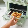 Fiambrera de Vidrio, Caja Conservadora de Frescura, Fiambrera Portátil, Nuevo Estilo Tapa a Presión, Fiambrera de Vidrio, Aptas para Microondas, Adecuadas para Llevar Comidas al Trabajo