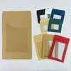 Envelope com Revestimento de Filme, Bolsa de Documentos de Papel Kraft Transparente, Bolsa de Armazenamento Bancário, Pode Ser Selada para Guardar Máscaras