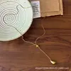 Franja Moda Banhado a Ouro Pingente Gota d'Água Corrente Ajustável Simples Alto Padrão Estilo Cool Longo Brincos Colar para Mulheres