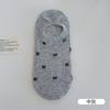 Calcetines con Lazo para Mujer en Verano, Calcetines Invisibles de Malla Fina Transpirable de Boca Baja, Algodón Absorbente de Sudor, Antideslizantes, Calcetines de Barco que no se Caen