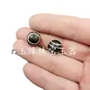 Cuentas de Jade estilo Tíbet de 12 mm envueltas en pulpa, dos agujeros, cuentas sueltas de ágata negra y blanca, cuentas lineales antiguas, cuentas redondas, accesorios para joyería