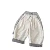 Calça Casual Nova Tendência Outono 2026 para Crianças, Calça de Moletom Xadrez Popular, Nova Calça Esportiva Versátil Estilo Coreano para Bebês