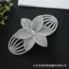 Flor de Strass Patch para Tecido de Roupa Cheio de Strass Não Tecido Manual DIY Acessórios para Cabelo Acessórios Luxo Leve Fivela de Sapato Flor de Sapato Acessórios