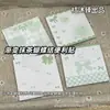 Notas Adhesivas con Lazo Degradado Matcha Estilo INS Alta Estética Material de Diario Desprendible para Estudiantes Libro de Notas Adhesivas para Mensajes