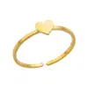 Anillo Simple Transfronterizo Nuevo de Acero Inoxidable Chapado en Oro Forma de Cruz Corazón Anillo Geométrico Liso Anillo para Hombres y Mujeres Anillo de Pareja