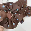 ¿Quién entiende el café azul? Bufanda Perezosa Estilo Coreano para Atar el Cabello con Lazo para Mujer, Nuevo Modelo 2026 Banda Elástica para el Cabello