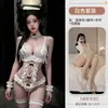 Bodysuit Sexy Atacado Personalizado Puro Desejo Renda Tentação Abertura Inferior Uniforme de Empregada Traje Sedutor Apaixonado Transparente Vazado