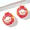 Lindo Parche de Frutas y Animales de Hielo Transparente Patchwork Uva Durazno Accesorios de Pegatinas de Resina para Charms de Zapatos Crocs DIY