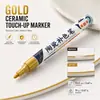 Caneta de retoque cerâmica de 12 cores para reparar arranhões em superfícies de porcelana e banheiro, caneta marcadora especial de 2,8 mm para azulejos e banheiras