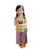 Conjunto de Verano Estilo Coreano para Niñas 2026 Nuevo Modelo, Camiseta sin Mangas Dulce y Linda con Tirantes de Gatito, Pantalones Rectos Morados para Bebés