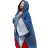Bufanda de Cuadros de Cachemira Imitación de Estilo Étnico 2024 para Mujer Otoño e Invierno Ropa Exterior Protección Solar Capa con Capucha Chal Grande Dp-18