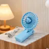 Ventilador mini de mano con clip de dibujos animados de aspecto alto, viento grande de tres velocidades, carga USB, portátil de bolsillo, ventilador pequeño