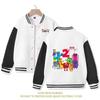 Numberblocks Blocos de Construção Digitais Roupas Meninas Roupa de Beisebol Novo Casaco Infantil Solto Casual Primavera e Outono