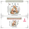 Variedad de Pegatinas para Ventanas de Animales Lindos de Dibujos Animados para Puertas de Cristal y Ventanas, Pegatinas de Cristal de Adhesión Estática con Visibilidad de Doble Cara