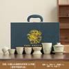 Conjunto completo de caixa de presente de cerâmica avançada conjunto de chá kung fu flor conjunto Ru kiln presentes de negócios atividades empresariais atacado personalizado