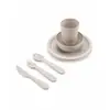 Copos de água plásticos transfronteiriços, tigelas, pratos, talheres simples ecológicos para hotel, colheres, conjuntos de louças de grau alimentício para uso doméstico atacado