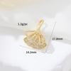 Pulsera con colgante de oro de 14 quilates con forma de rosa y hoja de ginkgo francesa, accesorios para hacer tú mismo.
