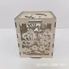 Marco de Madera Vela Estilo Nuevo Luces de Navidad de Madera Decoración Colgante Personalizada para Exteriores