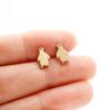 Pendientes de acero inoxidable con forma de animalito para mujer, de invierno, a la moda, con diseño de pingüino, accesorios para uñas.