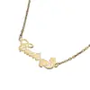 [Personalización de One Piece] Collar de Acero Inoxidable Colgante con Nombre de Letra Inglesa Flor Accesorios de Acero de Titanio Fábrica de Origen