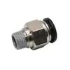 Componente Pneumático Tubo de Ar Preto Engate Rápido Junta Rosqueada PC8-02/4-M5/6-01/10-03/12-04