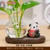 Decoração de Casa Estilo Chinês Panda Rabanete Verde Vaso Hidropônico Arranjo de Flores Vidraria Decoração de Mesa Vaso de Planta Presente